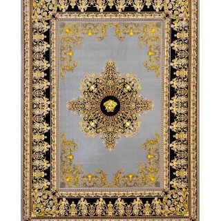 فرش ورساچه کف ساده فیلی با لچک 1200 شانه ساده کد 20291