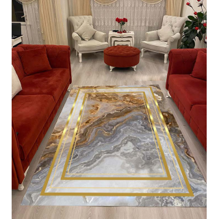 فرشینه فانتزی مدل سنگ مرمر طلایی