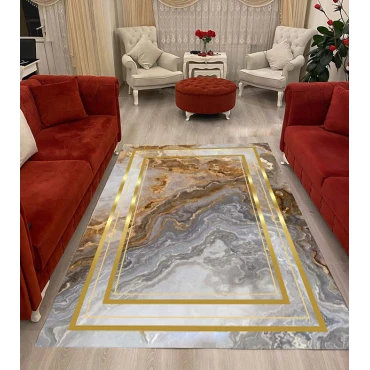 فرشینه فانتزی مدل سنگ مرمر طلایی