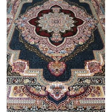 فرش کاشان طرح باغ معلق 440 شانه کد: 40677