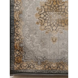 فرش وینتیج رژا نقره ای 1200 شانه برجسته