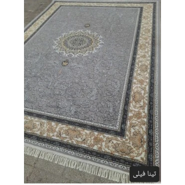 فرش ماشینی 6 متری 500 شانه طرح 700 مدل تینا رنگ فیلی