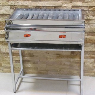 کباب پز گازی استیل پایه دار 80cm ا مدل کالا : 80cm