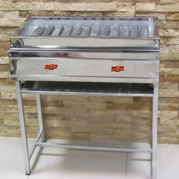 کباب پز گازی استیل پایه دار 80cm ا مدل کالا : 80cm