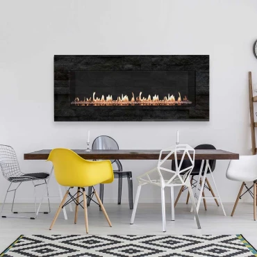 شومینه گازی دیواری تمام شیشه 120