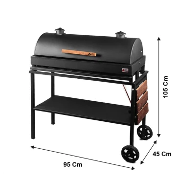 باربیکیو گازی ذغالی 90 سانتی پلوپزدار بوفالو