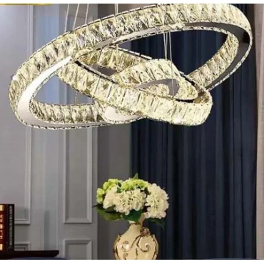 لوستر مدرن آویز 60 40 20 طلایی