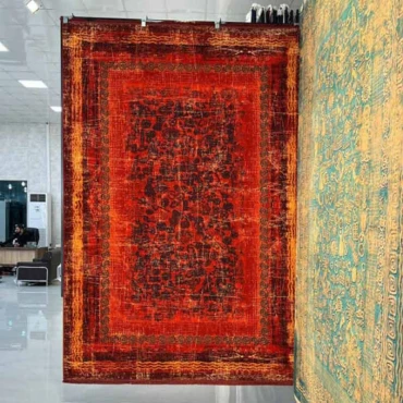 فرش ماشینی کد 500107 قرمز