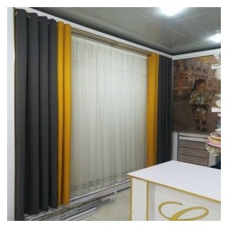 پرده آماده پانچی مخمل کتان