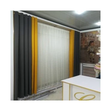 پرده آماده پانچی مخمل کتان