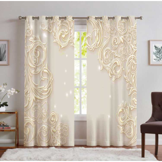 پرده پانچی گل سه بعدی BA-1309