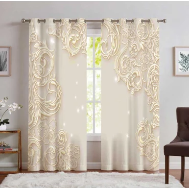 پرده پانچی گل سه بعدی BA-1309