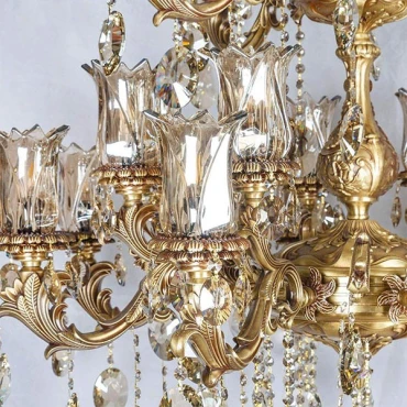 لوستر سه شاخه روکش برنز