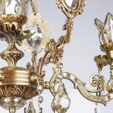 لوستر سه شاخه روکش برنز