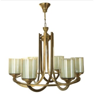 لوستر فلزی رينگی دو گلسه