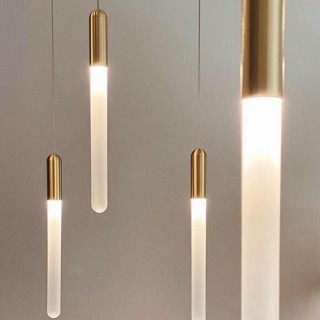 لوستر چراغ آویز مدرن آرشید کد p103 - مشکی / آفتابی