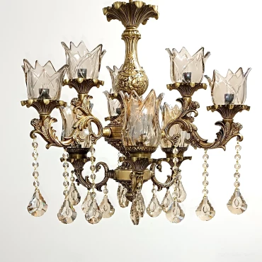 لوستر ۶ شاخه و ۹ شعله مدل آرامیس