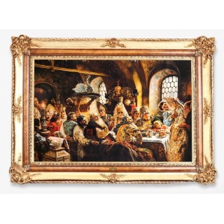 قیمت خرید تابلوفرش دستباف ابریشم مهمانی تزار