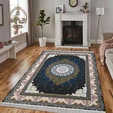 فرش دلاریس سورمه ای