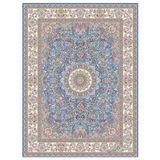 فرش نگین مشهد ۱۰۰۰ شانه کد ۱۰۱۰ آبی فیروزه ای گل برجسته