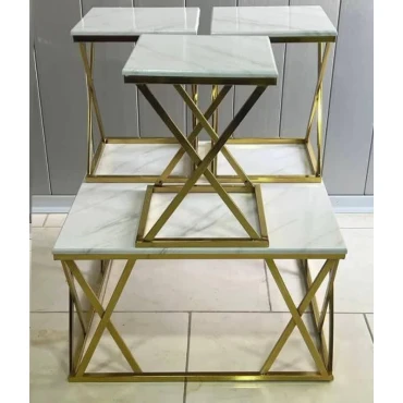 میز عسلی مبلمان استیل کد 2