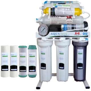 دستگاه تصفیه کننده آب آکوآ اسپرینگ مدل NF - SF4200 به همراه فیلتر تصفیه آب مجموعه 4 عددی