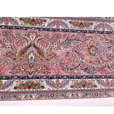 فرش ماشینی زمرد مشهد طرح افشان 45000 کرم پیازی