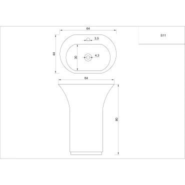 روشویی کورینی زنو مدل S11 ZENO