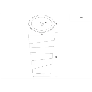روشویی کورینی زنو مدل S13 ZENO
