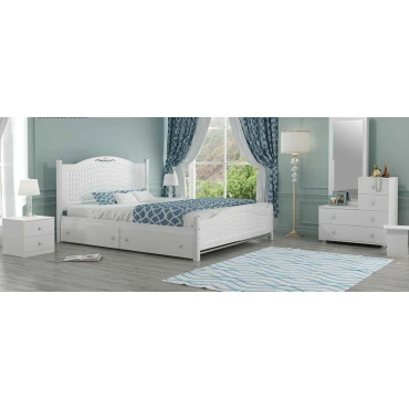 تخت خواب دو نفره MDF وکیوم مدل روما