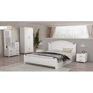 تخت خواب دو نفره MDF وکیوم مدل روژان