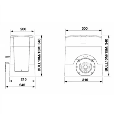 درب اتوماتیک بنینکا مدل BENINCA-BULL 10M