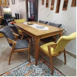 میز ناهار خوری مدل لوکاس با صندلی پیچک