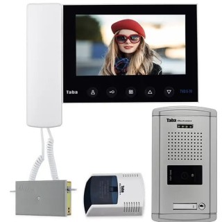 پک آیفون تصویری تابا مدل TVD-5-70 - 1 واحدی کامل ( 1 مانیتور + پنل + ترانس + قفل زنجیری ) / پنل سپهر 1840 ا