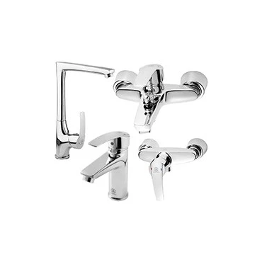 ست شیرآلات قهرمان مدل بهادر کروم