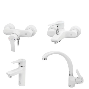 ست شیرآلات قهرمان مدل یاقوت سفید