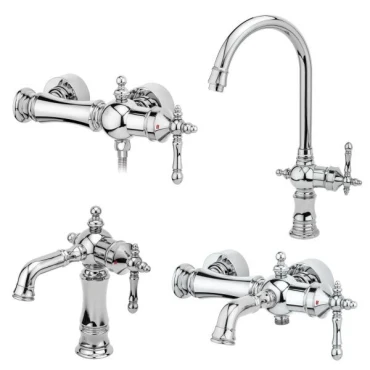 ست شیرآلات قهرمان مدل نگین  کروم