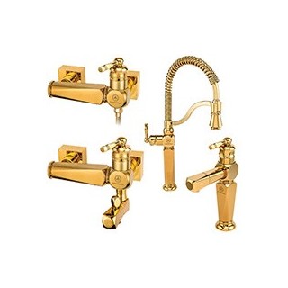 ست شیرآلات قهرمان مدل ارس طلایی