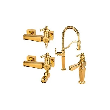 ست شیرآلات قهرمان مدل ارس طلایی