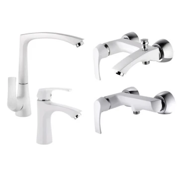 ست شیرآلات یونیک سفید البرز روز