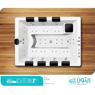 جکوزی  ریتون مدل اوشن 6 نفره سایز 270*210*90