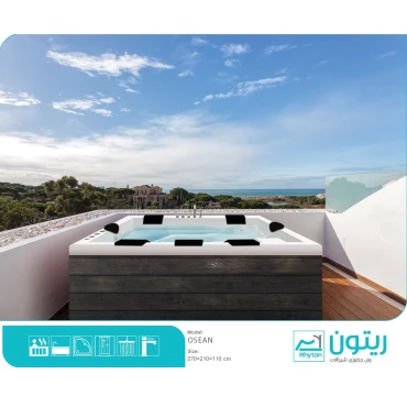 جکوزی  ریتون مدل اوشن 6 نفره سایز 270*210*90