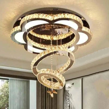 لوستر مدرن جدید سقفی - آویزی کریستالی 60 Cm کد 2_441