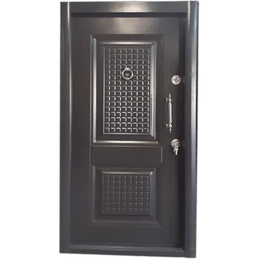 درب یک رویه فلز مدل دو قاب شطرنجی-کد D 3