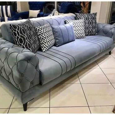 مبل راحتی چستر یونانی 7 نفره پایه فلزی