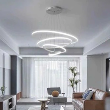 لوستر مدرن آویزی چهار حلقه دایره 90 کد 722