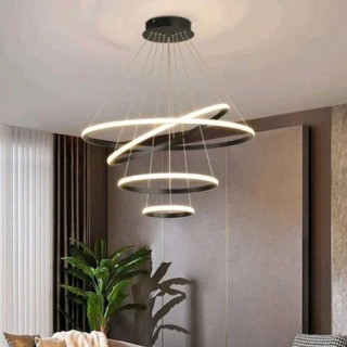 لوستر مدرن آویزی چهار حلقه دایره 90 کد 722