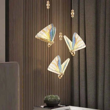 لوستر مدرن پروانه Butterfly بال رنگی
