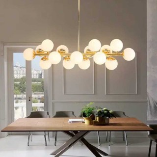 لوستر 8 شعله مدرن مولکولی خطی