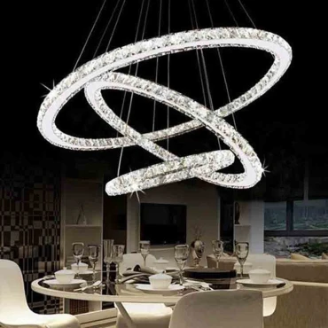 لوستر مدرن آویز 60 40 20 طلایی